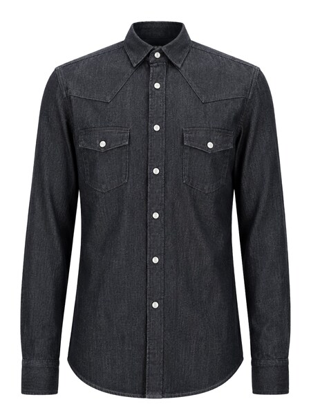  Brian Dales Brian Dales Camicia In Denim Di Cotone 