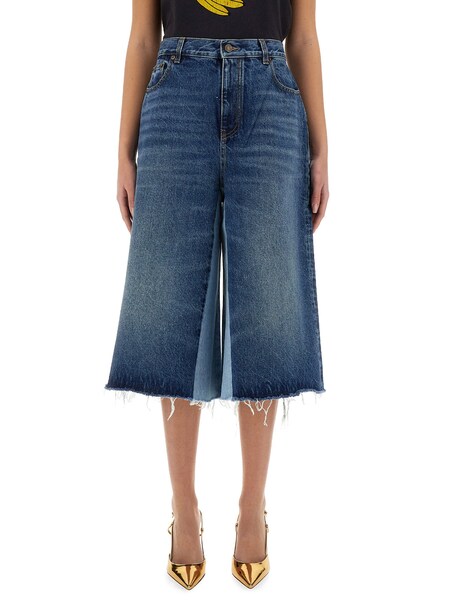  Chloé Chloé Patchwork Denim Bermuda Shorts 