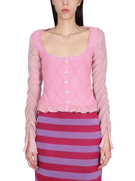  Cormio Cormio Cardigan With Ruffled Sleeve 