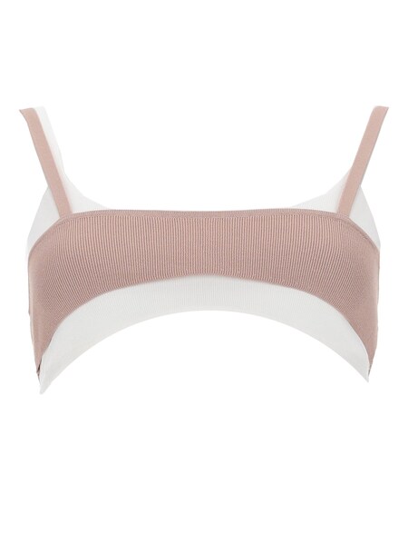  Diesel Diesel Top Bra Con Effetto Sovrapposto 