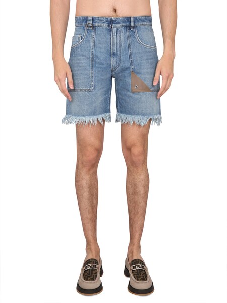  Fendi Fendi Denim Bermuda Shorts 