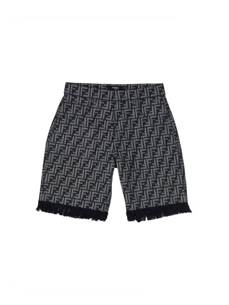  Fendi Fendi Ff Denim Bermuda Shorts 