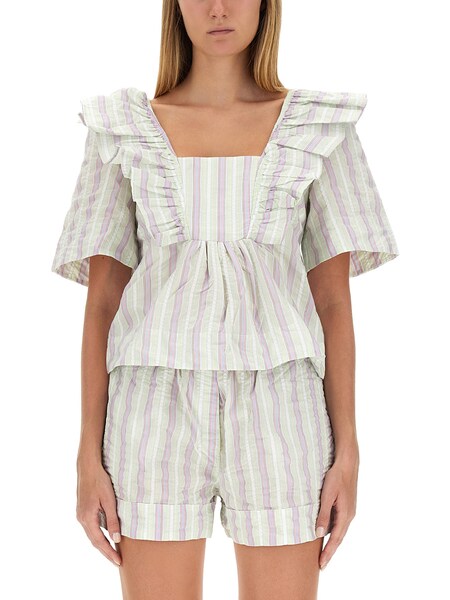  Ganni Ganni Ruffle Blouse 