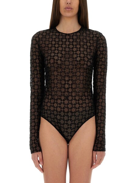  Givenchy Givenchy Monogram Tulle Bodysuit 