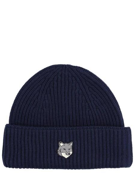  Maison Kitsuné Maison Kitsuné Beanie With Fox Patch 