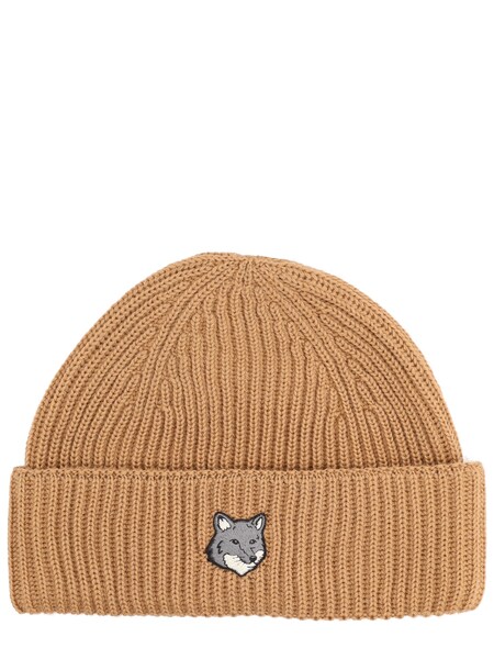  Maison Kitsuné Maison Kitsuné Beanie With Fox Patch 