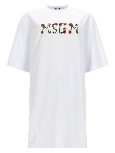  Msgm Msgm Abito T Shirt Con Logo 