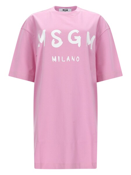  Msgm Msgm Abito T Shirt Con Logo 