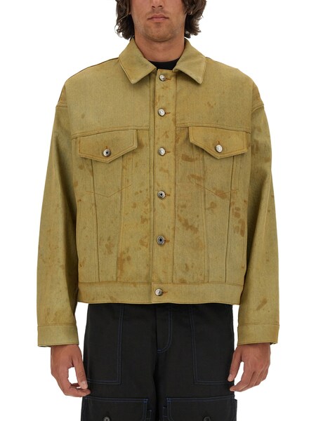  Msgm Msgm Denim Jacket Dyed In Tea 