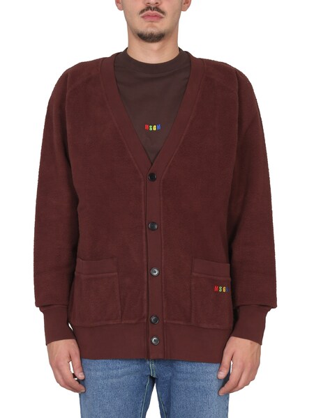  Msgm Msgm V Neck Cardigan 