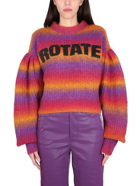 Rotate Birger Christensen Rotate Birger Christensen Crewneck Sweater With Logo 