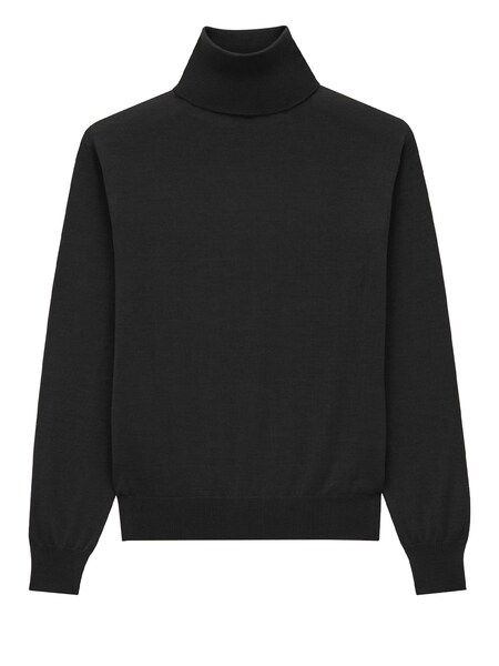  Saint Laurent Saint Laurent Cashmere, Wool And Silk Turtleneck Pullover 