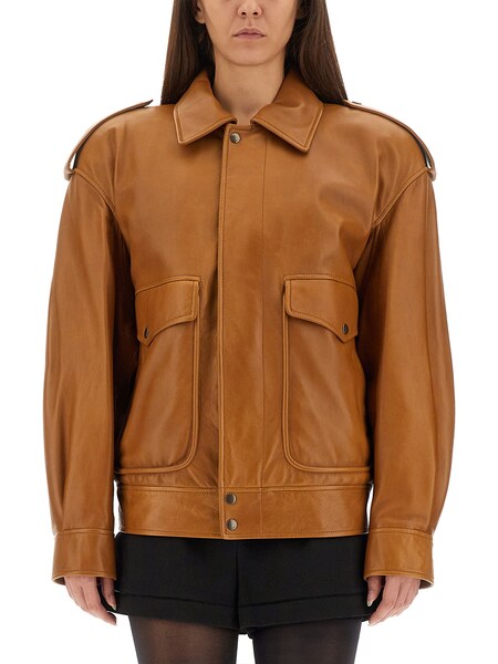  Saint Laurent Saint Laurent Oversized Leather Jacket 