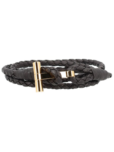  Tom Ford Tom Ford Braided Leather Bracelet 