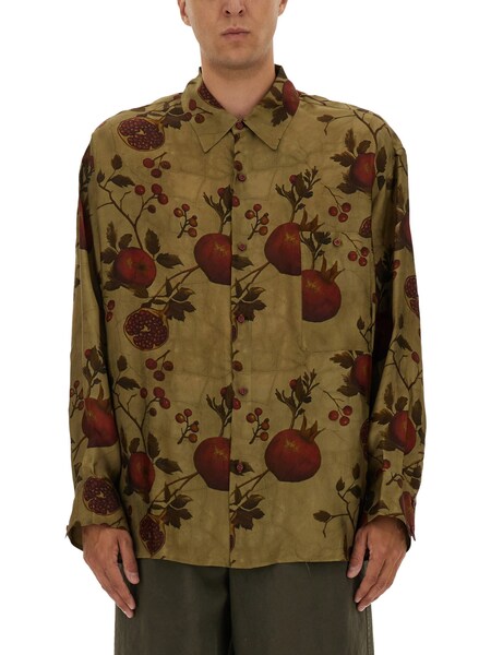  Uma Wang Uma Wang Pomegranate Print Shirt 