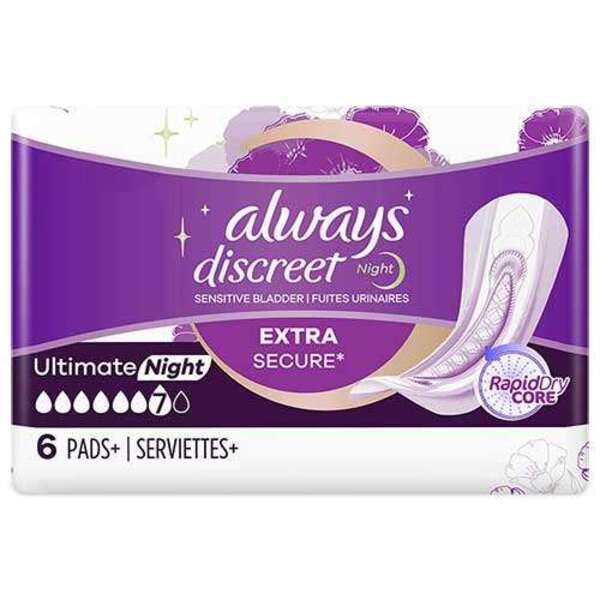  Always Discreet Extra Secure Pads 6 