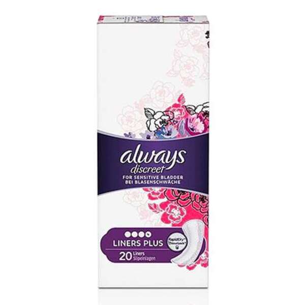  Always Discreet Incontinence Liners Plus 20 