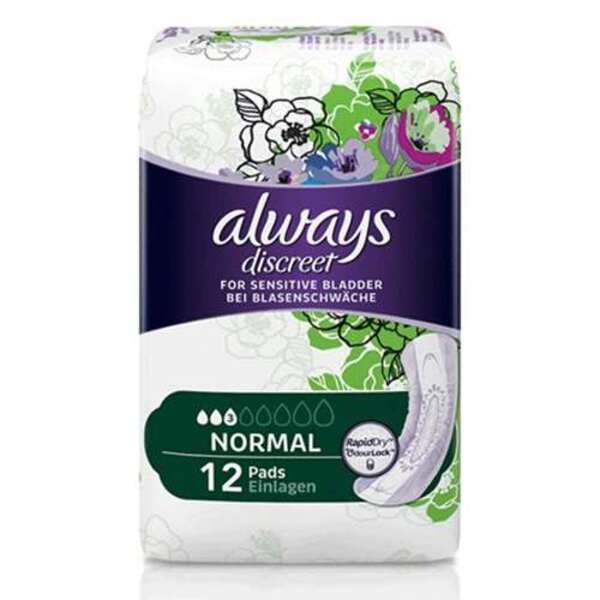  Always Discreet Incontinence Pads Normal 12 