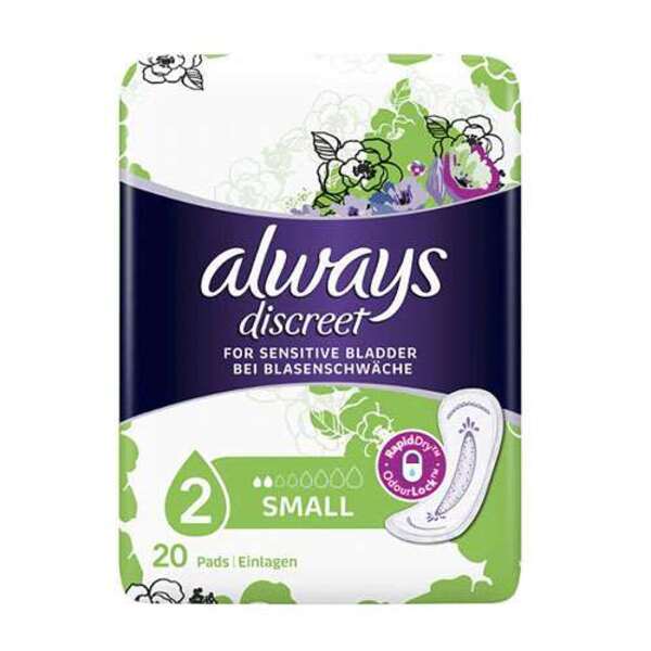  Always Discreet Incontinence Pads Small 20 