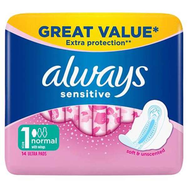  Always Sensitive Normal With Wings Ultra Towels 14 