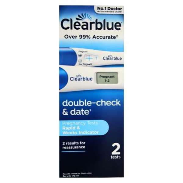  Clearblue Digital Rapid & Weeks Indicator Pregnancy Test (2 Tests) 