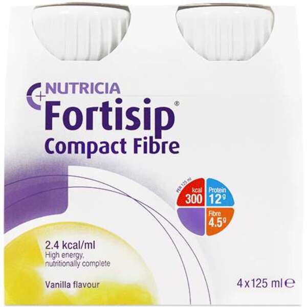  Fortisip Compact Fibre Vanilla 4x125ml 