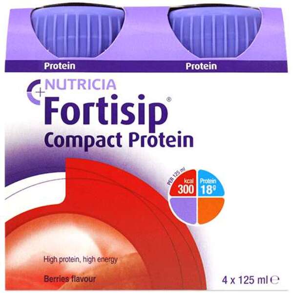  Fortisip Compact Protein Berries 4x125ml 