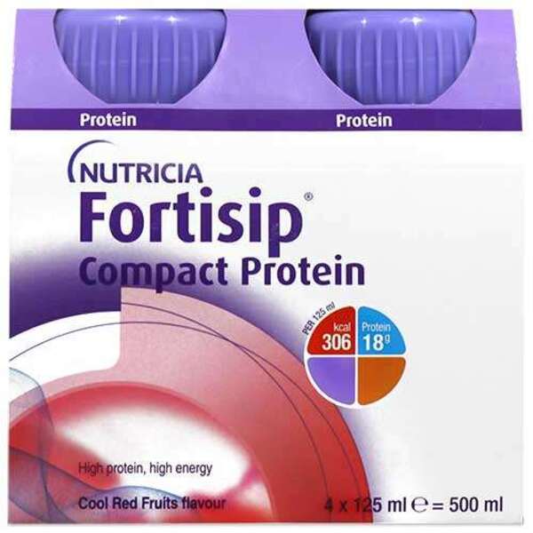  Fortisip Compact Protein Cool Red Fruits 4x 125ml 