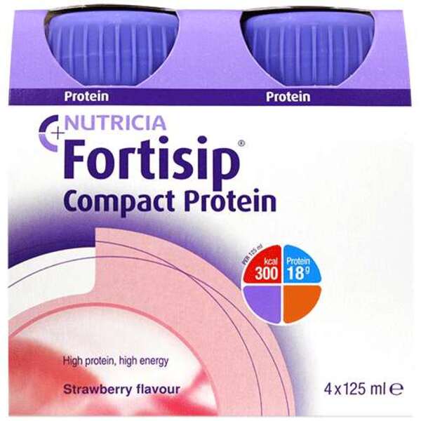  Fortisip Compact Protein Strawberry 4x125ml 