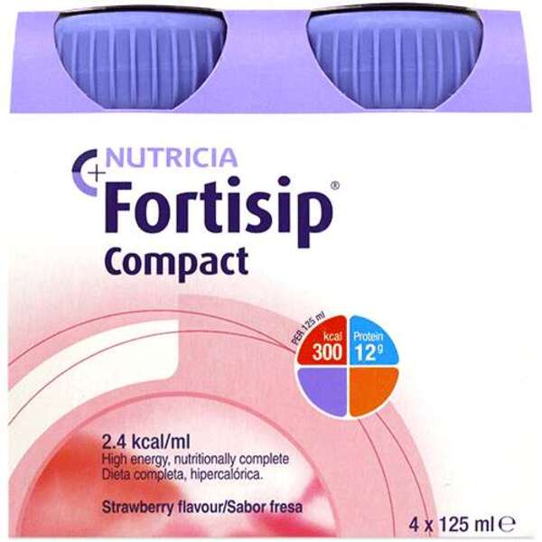  Fortisip Compact Strawberry 4x125ml 