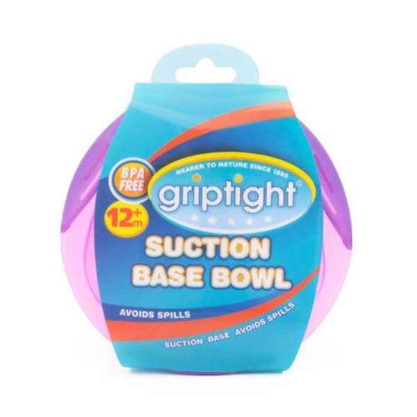  Griptight Suction Base Feeding Bowl Pink 12 Months + 