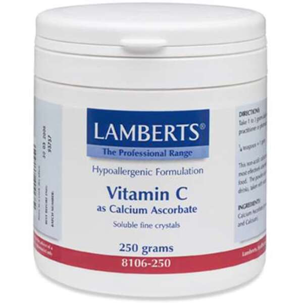  Lamberts Vitamin C Calcium Ascorbate 250g Crystals 