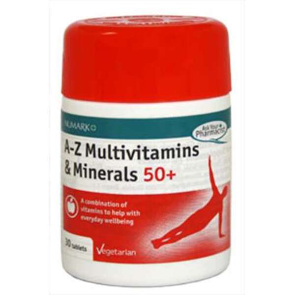  Numark A-z Multivitamins & Minerals 50+ - 30 Tablets. 