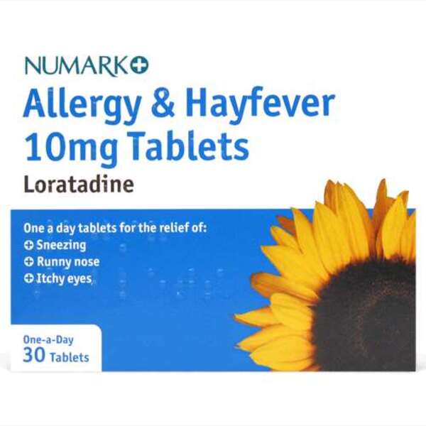  Numark Allergy And Hayfever Loratadine 10mg One-a-day Tablets (30) 