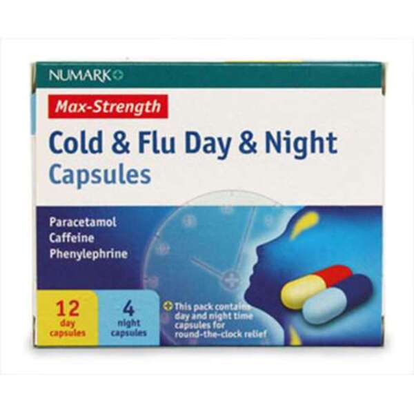  Numark Max Strength Cold And Flu Night And Day Capsules 16 