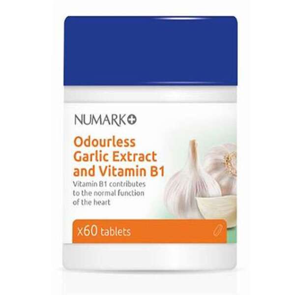  Numark Odourless Garlic Extract & Vitamin B1 Tablets 60 