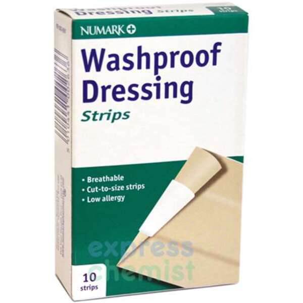  Numark Washproof Dressing Strips (10) 
