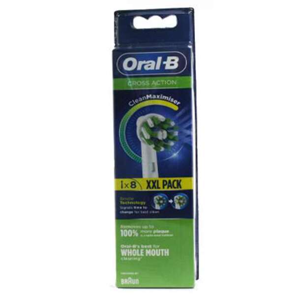  Oral B Cross Action Replacement Heads X 8 