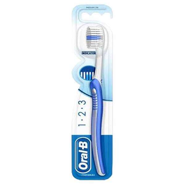  Oral B 1-2-3 Indicator Medium Toothbrush 