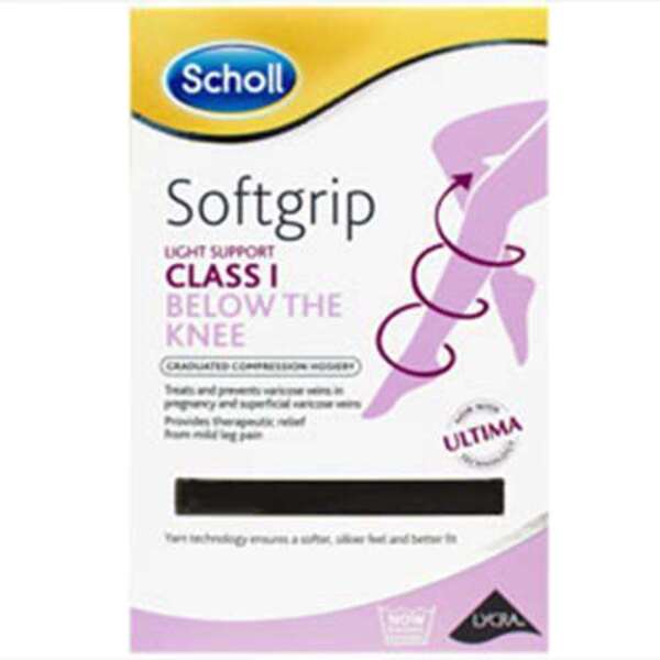  Scholl Softgrip Class 1 Knee Length Black Xlarge 