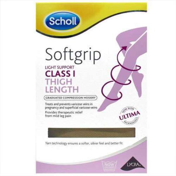  Scholl Softgrip Class 1 Thigh Length Natural Xlarge 