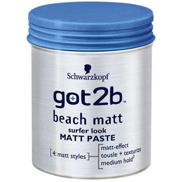  Schwarzkopf Got2b Beach Matt Surfer Look Matt Paste 100ml 
