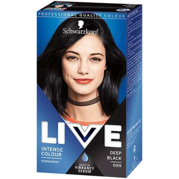  Schwarzkopf Live Intense Colour - Deep Black 099 
