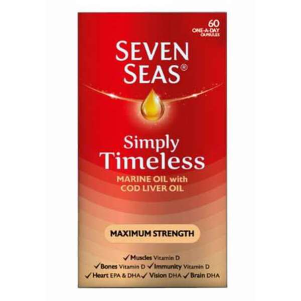  Seven Seas Omega-3 Fish Oil Plus Cod Liver Oil Maximum Strength 60 