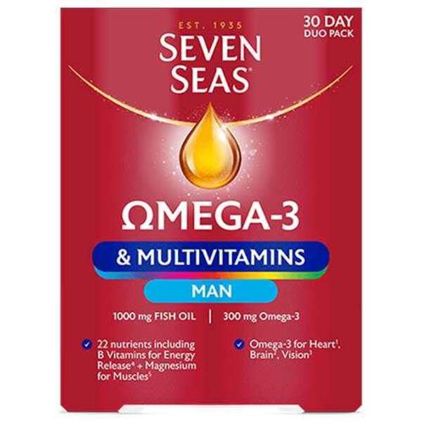  Seven Seas Omega-3 Multivitamins Man 30 Day Duo Pack 