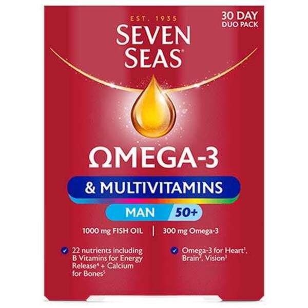  Seven Seas Omega-3 Multivitamins Man 50 Plus 30 Day Duo Pack 