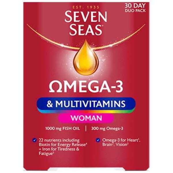  Seven Seas Omega-3 Multivitamins Woman 30 Day Duo Pack 
