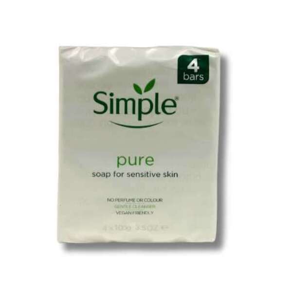  Simple Pure Soap Bars 4 X 100g 