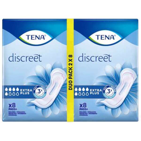  Tena Discreet Extra Plus Duo Pack 2x8 