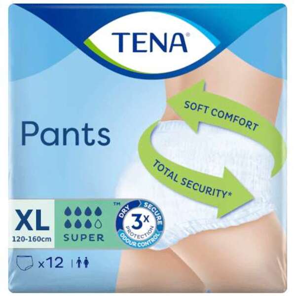  Tena Pants Super Extra Large 12 